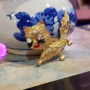 Vintage Cat Broch